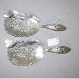 Two antique Dutch silver servers