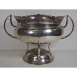 Chinese early 20th century silver centrepiece bowl