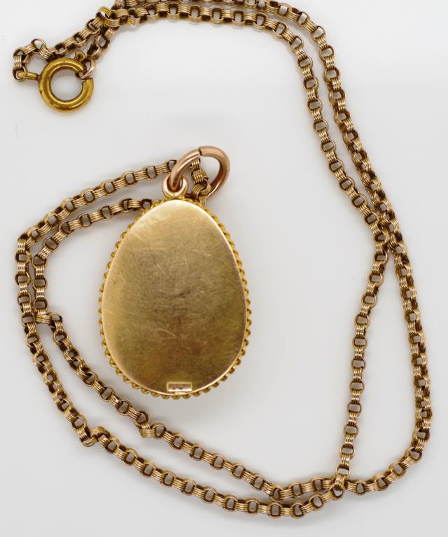 Blister pearl gold pendant and chain necklace - Image 3 of 5