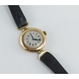 Ladies 9ct yellow gold watch