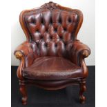 Rococo style lounge armchair