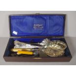 Quantity of good silver plated serving utensils