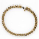 10ct yellow gold and diamond bracelet