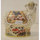 Royal Crown Derby "Imari Ewe" paperweight