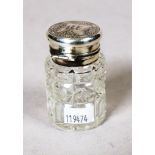 Vintage sterling silver & crystal salts bottle