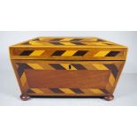 Large Regency parquetry caddy