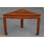 Oriental hardwood corner table