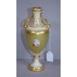 Antique Coalport porcelain vase