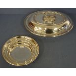 Vintage silver plate lidded serving dish