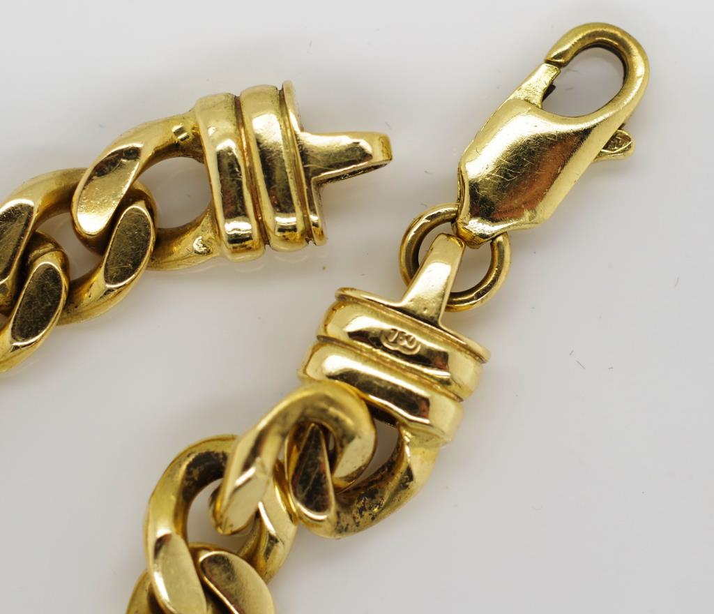 18ct yellow gold Cuban link bracelet - Image 3 of 3