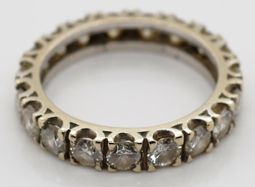 14ct white gold and diamond set eternity ring - Image 2 of 3