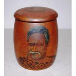 Vintage Maori handpainted tobacco jar