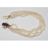 Good four strand seed pearl bracelet,