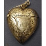 Edward VII heart shaped sterling silver vesta