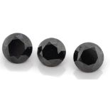 Three Black Diamonds 6ct Total