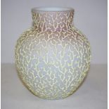 Antique Mt Washington Coraline satin glass vase