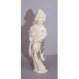 Antique Japanese ivory netsuke -Geisha girl