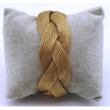 18ct gold mesh and rope twist bracelet