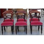 Set of 6 Victorian mahogany chairs