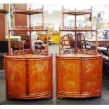 Pair Chinese corner cabinets