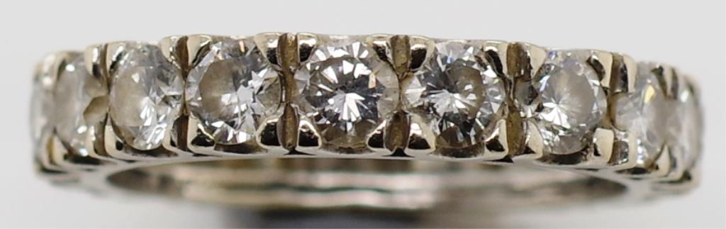 14ct white gold and diamond set eternity ring - Image 3 of 3