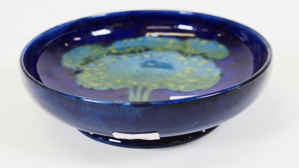 Rare William Moorcroft " Moonlit blue" dish