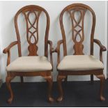 Pair of shield back armchairs