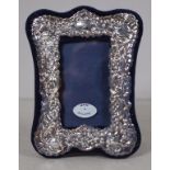 Small sterling silver photo frame