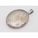 Large antique sterling silver locket