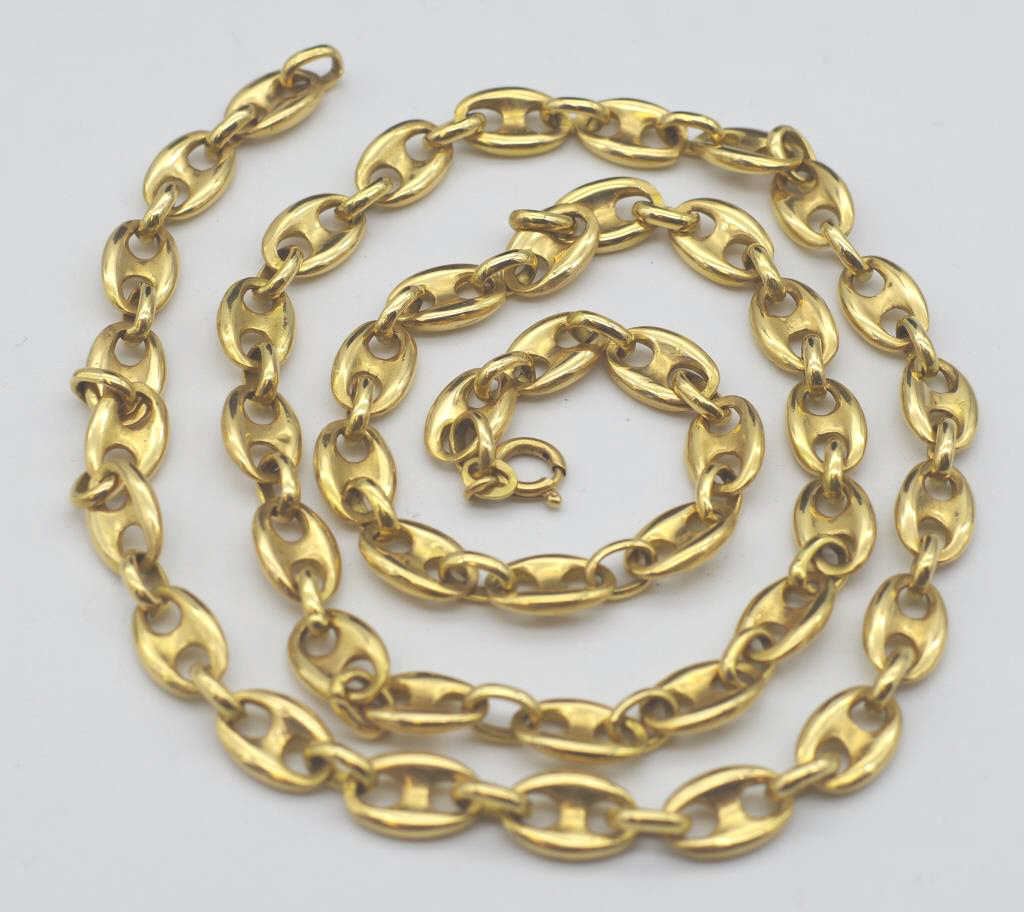 18ct gold mariner link necklace - Image 2 of 4