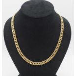 18ct yellow gold matinee length chain necklace