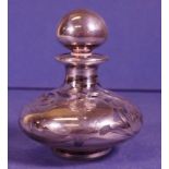 Silver cased perfume bottle