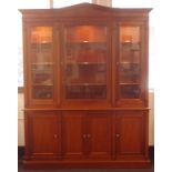 Contemporary rosewood two piece bookcase