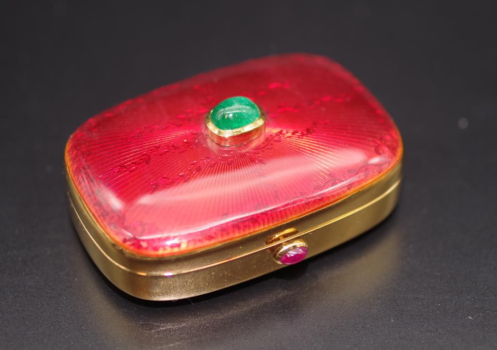 Faberge limited edition 18ct yellow gold pill box.