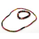 Ladies Tourmaline necklace and bracelet