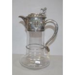 Victorian sterling silver claret jug