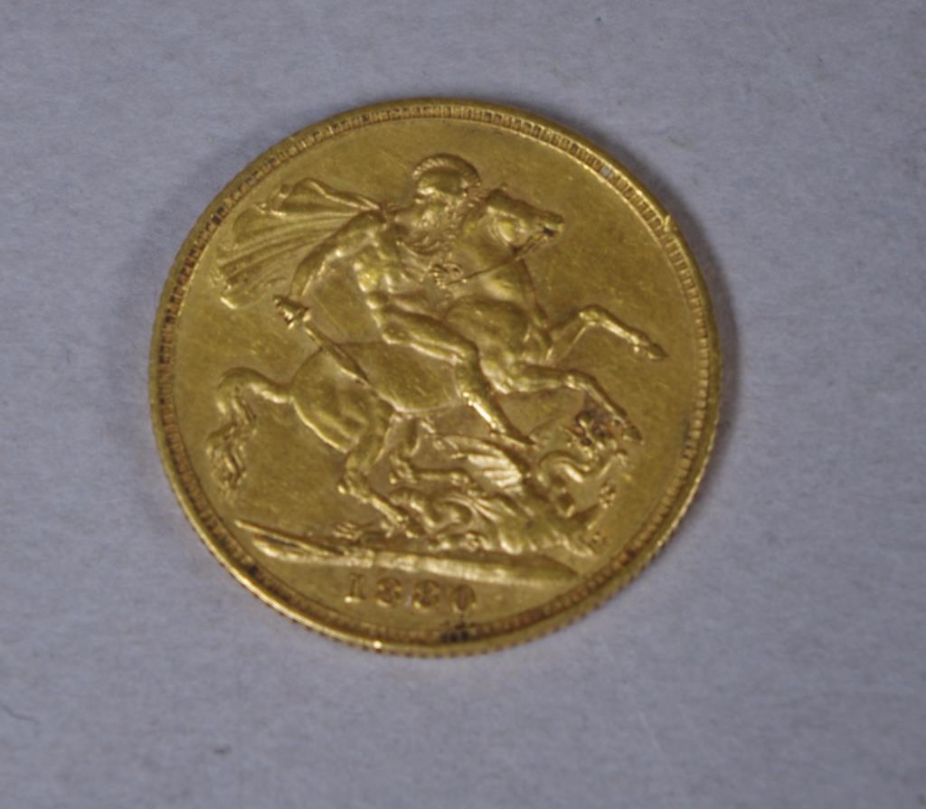 1880 sovereign gold coin