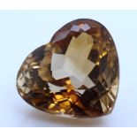 Imperial topaz heart cut 12ct