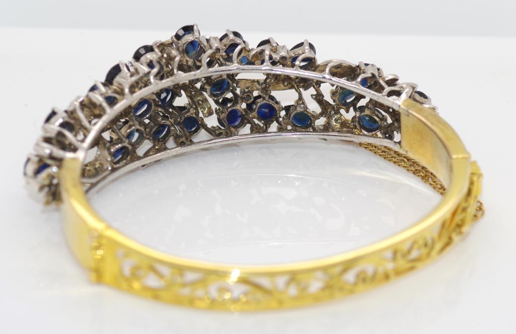 Good gold, sapphire and diamond bracelet - Image 2 of 2