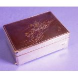 Vintage Japanese silver card box