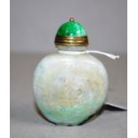 Chinese jade top snuff bottle