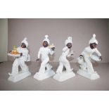 Set four Rosenthal ceramic waiter figures