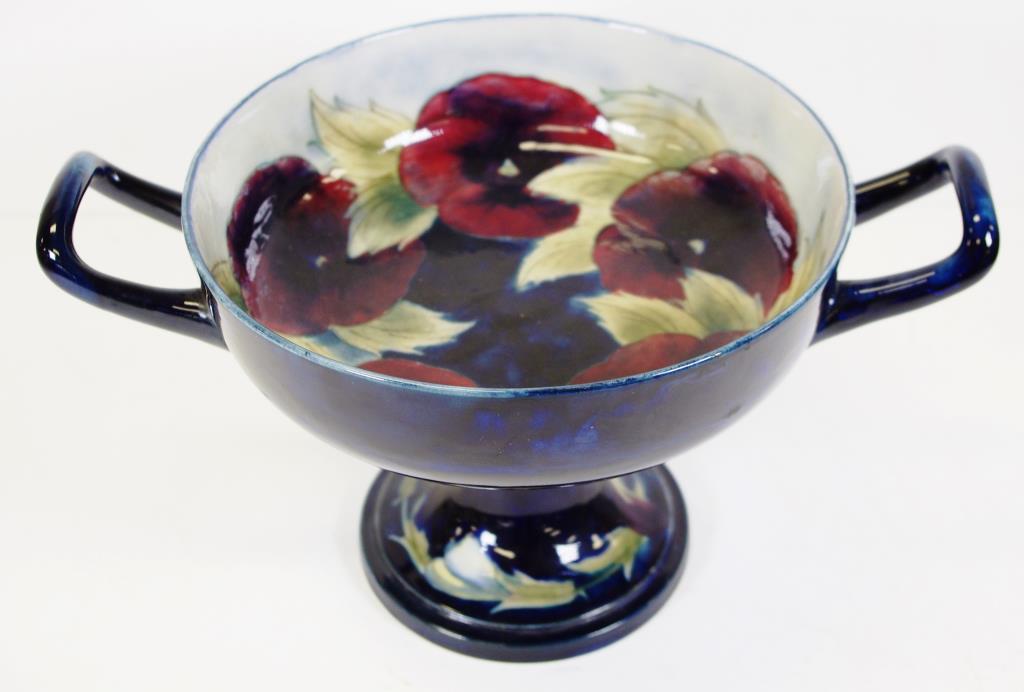 William Moorcroft twin handle "Pansy" comport