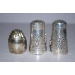 Pair of Peruvian salt & pepper shakers