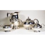 Vintage three piece silver plate tea set