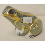 Royal Crown Derby "Fountain Frog" paperweight