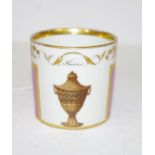 Antique Royal Vienna porcelain coffee can