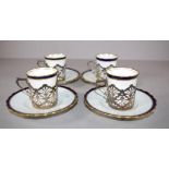 Hallmarked Aynsley silver cased part coffee set