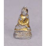 Vintage miniature bronze Buddha figure