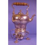 George V sterling silver kettle & stand